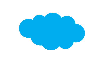 Diseño de elementos de cielo azul en la nube para la empresa de logotipos v59