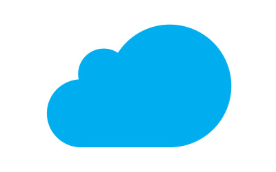 Diseño de elementos de cielo azul en la nube para la empresa de logotipos v8