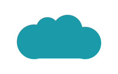 Elementdesign des blauen Himmels der Wolke für Firmenlogo v18