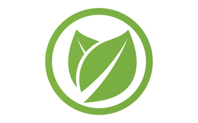Green Leaf nature element tree  company name v38
