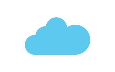 Projekt elementu błękitnego nieba w chmurze dla firmy logo v42