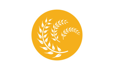 Agricoltura grano riso cibo logo v19