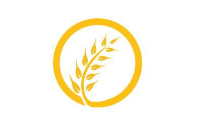 Agricoltura grano riso cibo logo v4