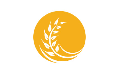 Agricultura trigo arroz comida logo v11