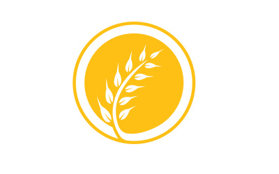 Agricultura trigo arroz comida logo v12