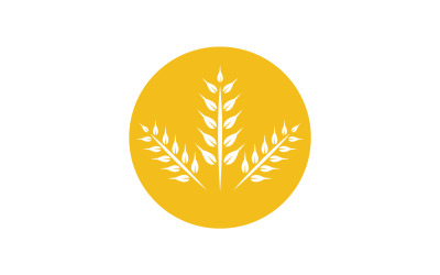 Agricultura trigo arroz comida logo v9