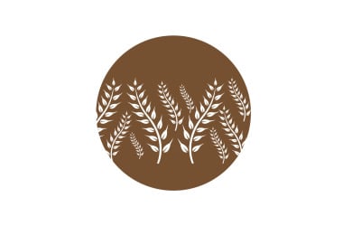 Agriculture wheat rice food logo v28