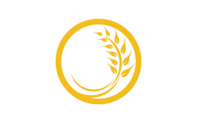 Agriculture wheat rice food logo v30