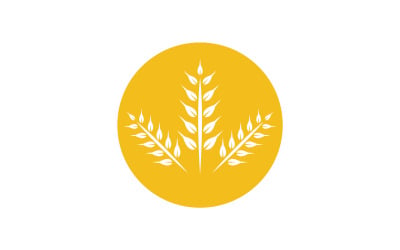 Agriculture wheat rice food logo v9