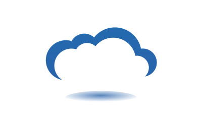 Chmura niebieski element projektowania logo firmy v14