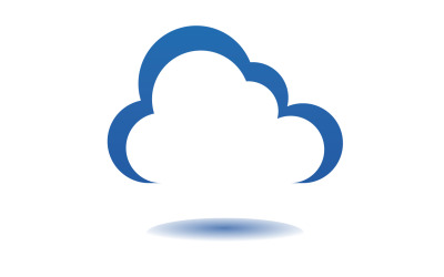 Chmura niebieski element projektowania logo firmy v29