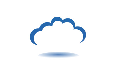 Cloud blue  element design  logo company v10