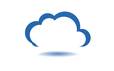 Cloud blue  element design  logo company v13