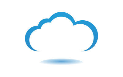Cloud blue  element design  logo company v17