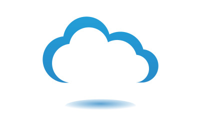 Cloud blue  element design  logo company v24