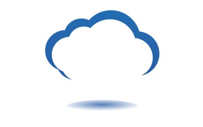 Cloud blue  element design  logo company v26