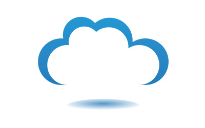 Cloud blue  element design  logo company v34