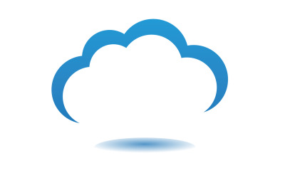 Cloud blue  element design  logo company v35