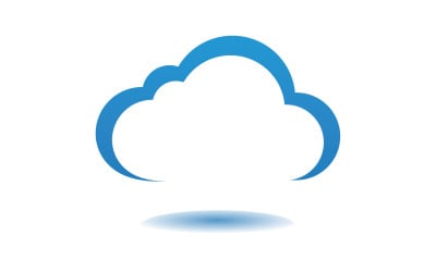Cloud blue  element design  logo company v36