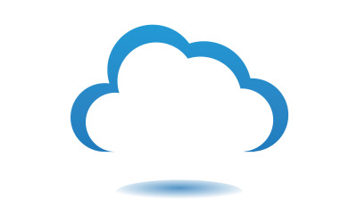 Cloud blue  element design  logo company v40