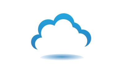 Cloud blue  element design  logo company v49