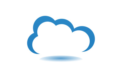 Cloud blue  element design  logo company v6