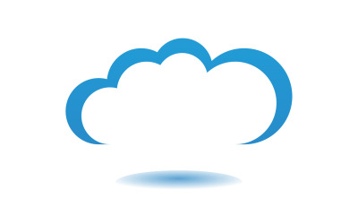 Empresa de logotipo de diseño de elemento azul nube v20