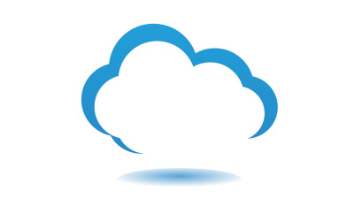 Empresa de logotipo de diseño de elemento azul nube v21