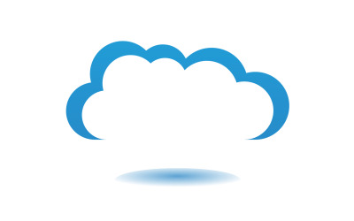 Empresa de logotipo de diseño de elemento azul nube v23