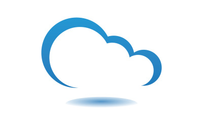 Empresa de logotipo de diseño de elemento azul nube v41
