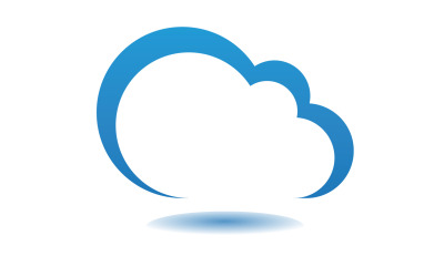 Empresa de logotipo de diseño de elemento azul nube v45
