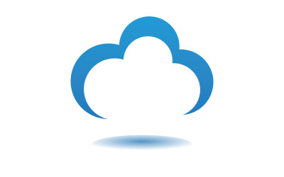 Empresa de logotipo de diseño de elemento azul nube v46