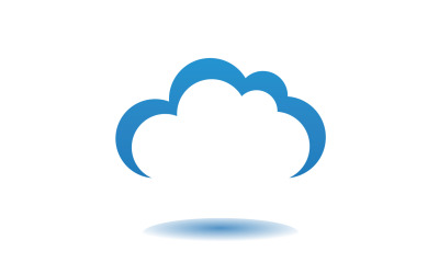 Empresa de logotipo de diseño de elemento azul nube v48