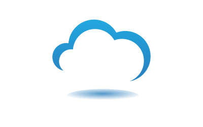 Empresa de logotipo de diseño de elemento azul nube v53