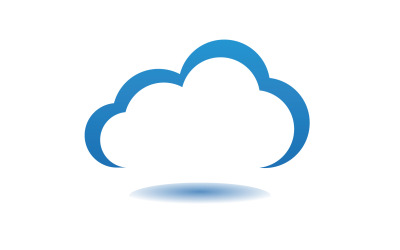 Empresa de logotipo de diseño de elemento azul nube v57