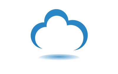Empresa de logotipo de diseño de elemento azul nube v7