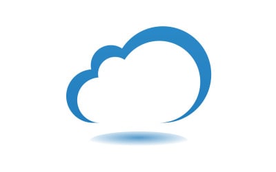 Empresa de logotipo de diseño de elemento azul nube v8