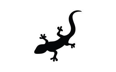 Lagarto gecko animal reptil logo simple v5
