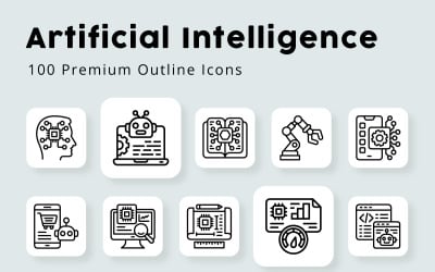 Artificial Intelligence Outline Icons
