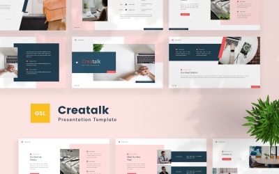 Creatalk — Plantilla de presentación de diapositivas de Google Pitch Deck