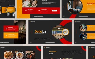 Deliciez – Étterem Keynote sablon