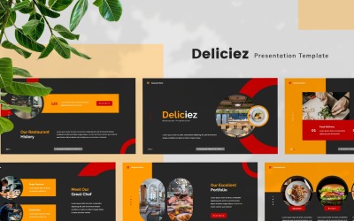 Deliciez — Ресторан Google Slides Template