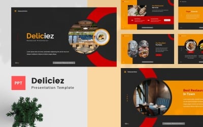 Deliciez — Ресторан Powerpoint Шаблон