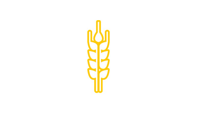 Diseño de logotipo de alimentos de avena, arroz y trigo v21