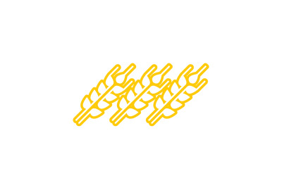 Diseño de logotipo de comida de avena de arroz de trigo v3
