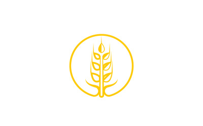 Frumento riso avena cibo logo design v14