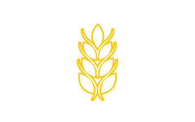 Frumento riso avena cibo logo design v4