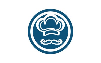 Gorro de chef diseño de logotipo simple vector v3
