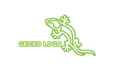 Ještěrka gecko zvíře plaz logo jednoduché v28