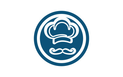 Kapelusz szefa kuchni prosty projekt logo wektor v3